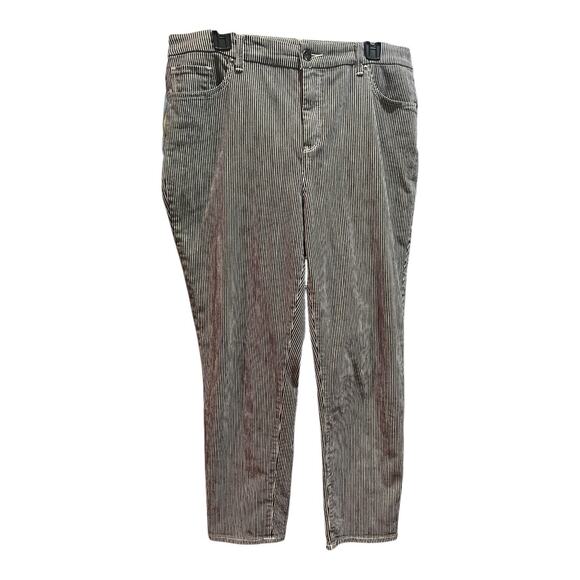 Chico's Denim - Chico’s So Slimming Jeans Women Sz 2.5 (14) Pinstriped Girlfriend Stretch Pants